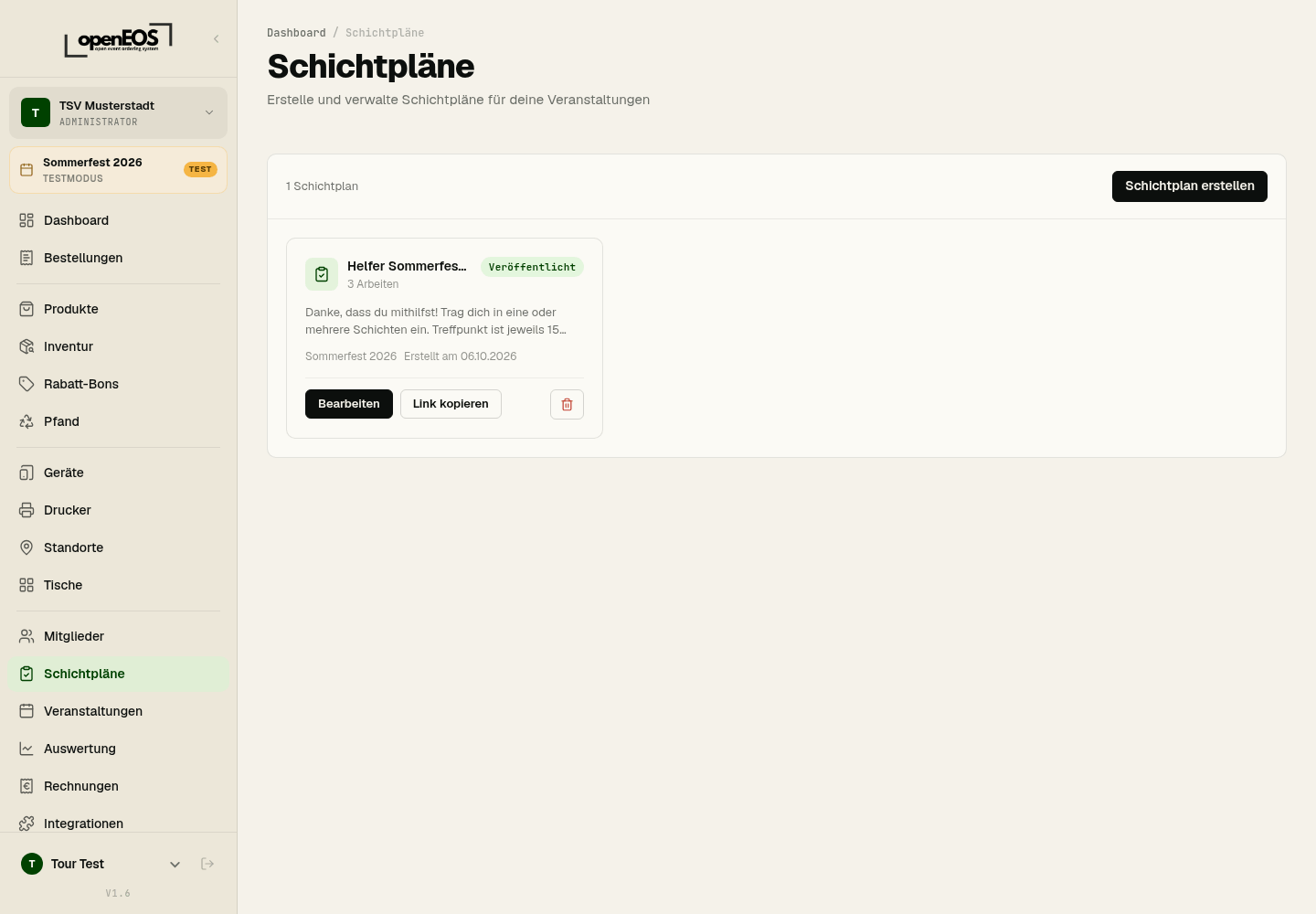 Schichtpläne-Übersicht
