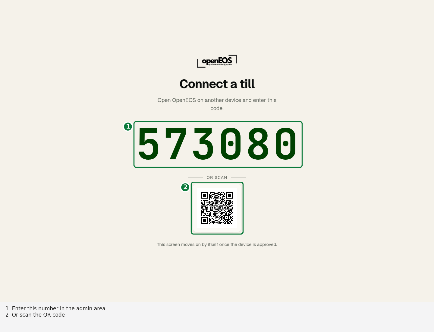 Pairing: number and QR code