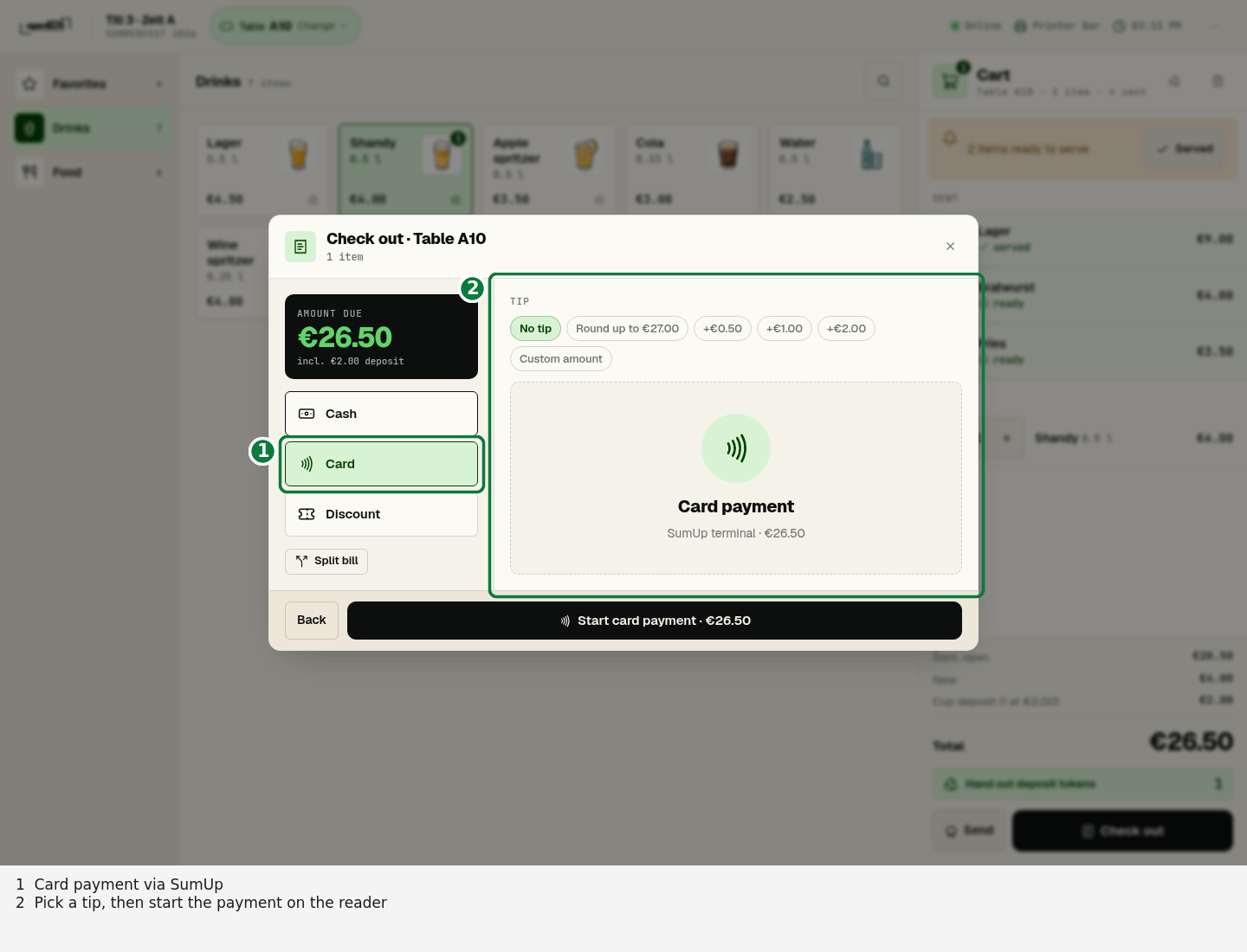 Till with card payment